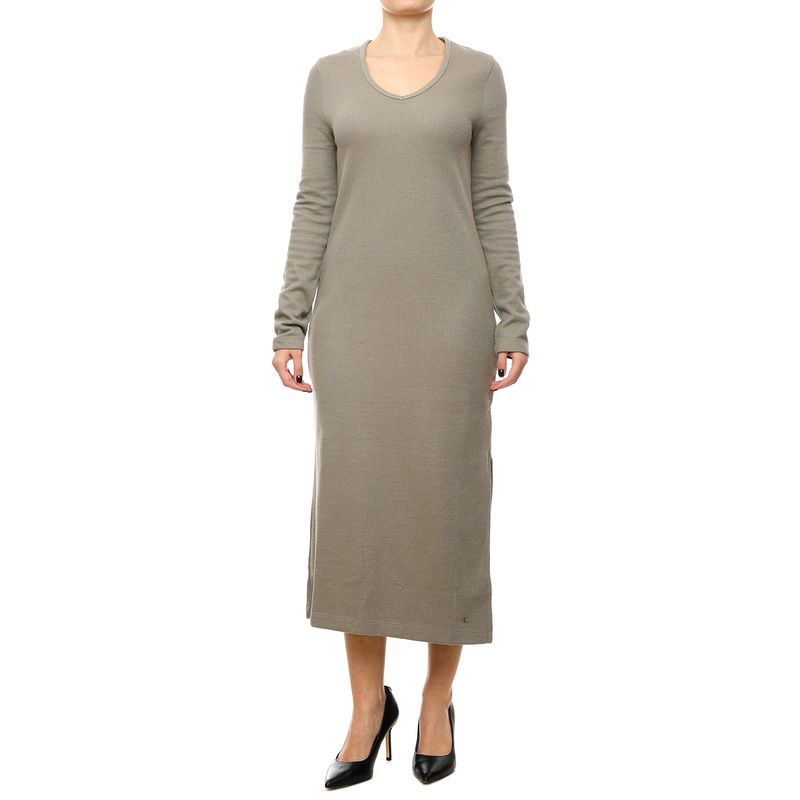 Ženska haljina Calvin Klein Textured Rib Loose V-Neck dress