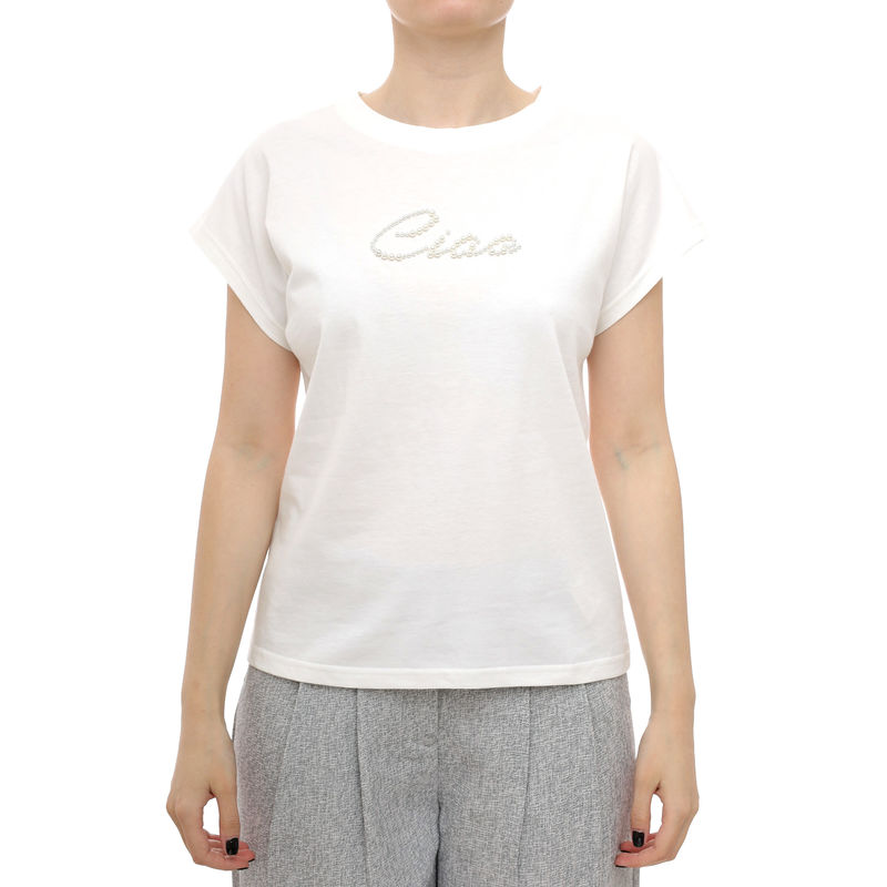 Ženska majica Vero Moda Liza small pearl tee