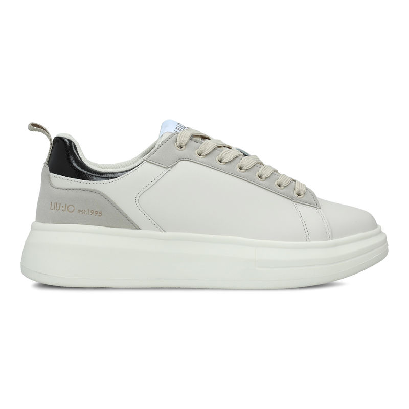 Muške patike Liu Jo Big 05 - sneaker calf leather/cow sue milk/black