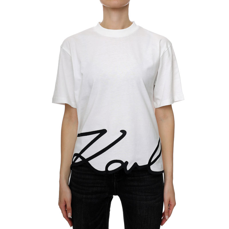 Ženska majica Karl Lagerfeld Karl Signature Hem T-Shirt