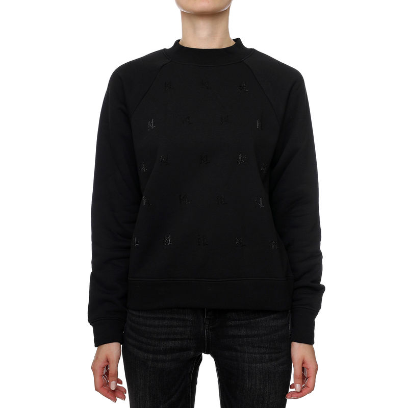 Ženski džemper Karl Lagerfeld Monogram Rhinestone Sweatshirt