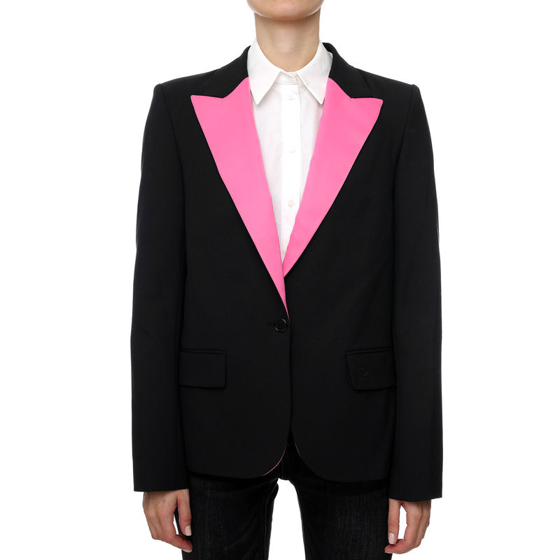 Ženski sako Karl Lagerfeld Satin Lapel Tailored Blazer