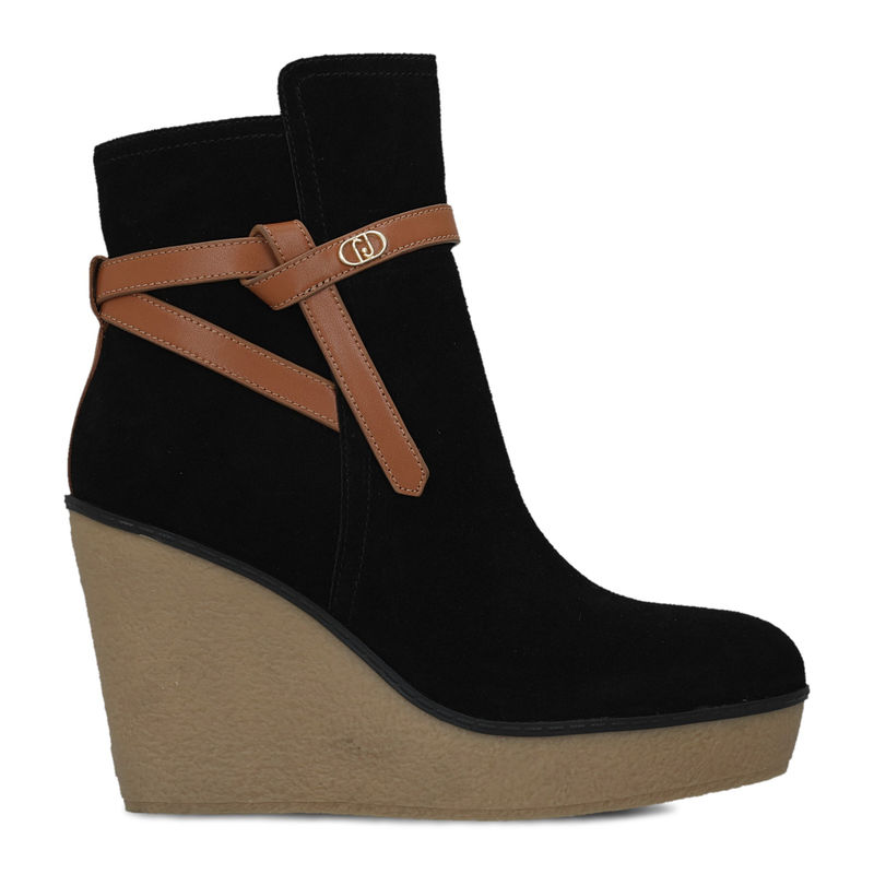 Ženske čizme sa štiklom Liu Jo Rania 04 - ankle boot cow suede/calf leath black