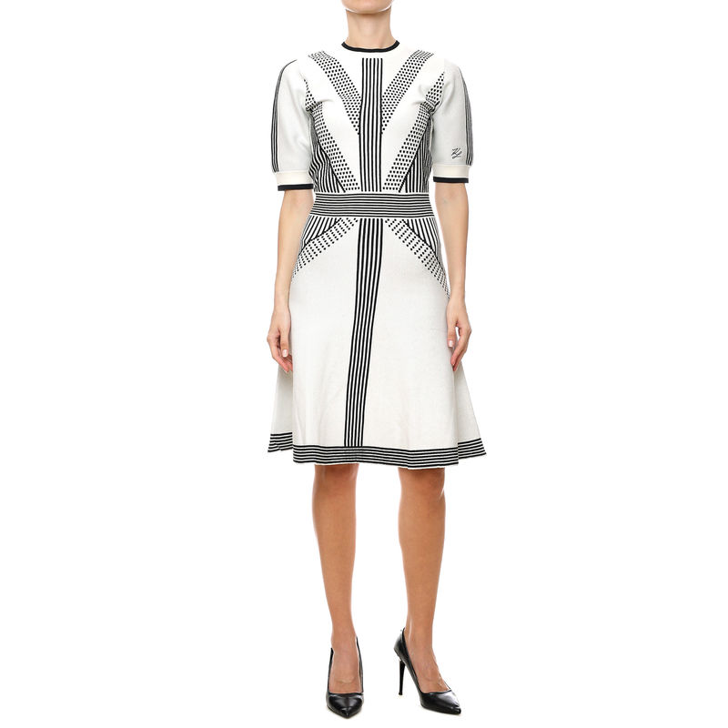 Ženska haljina Karl Lagerfeld 3/4 Sleeve Knit Dress