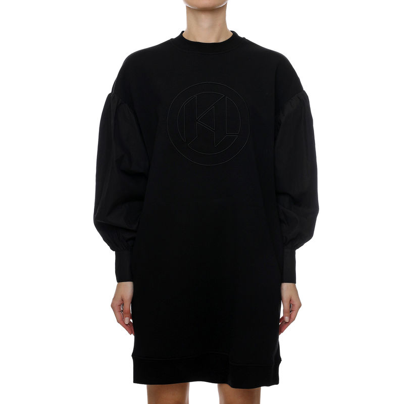 Ženska haljina Karl Lagerfeld Fabric Mix Sweatdress