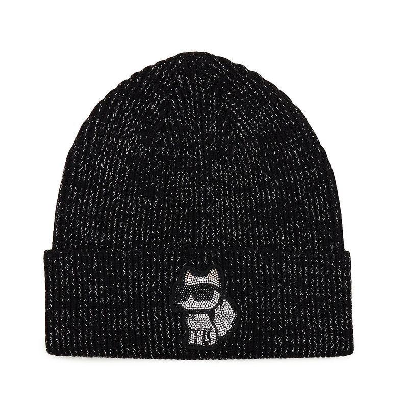 Ženska kapa Karl Lagerfeld K/Ikonik 2.0 Choup Lur Beanie