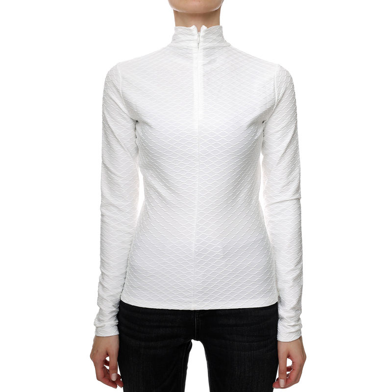 Ženska rolka Karl Lagerfeld L-Slv Texture Mockneck Top