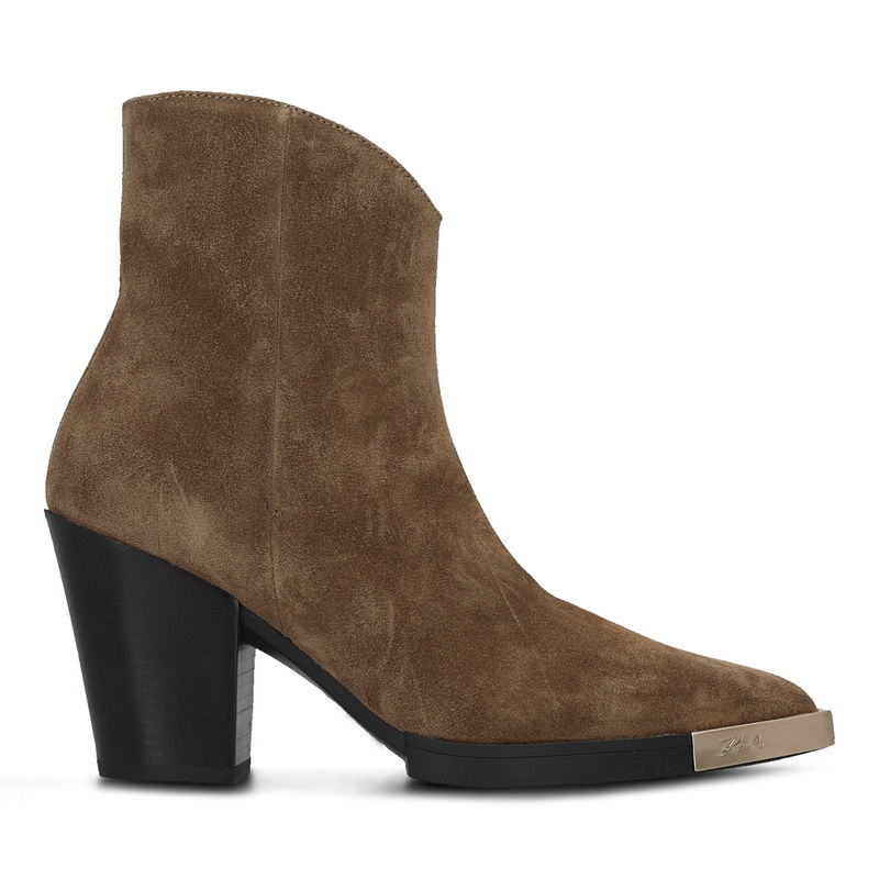 Ženske čizme sa štiklom Karl Lagerfeld Kowboy zip ankle boot