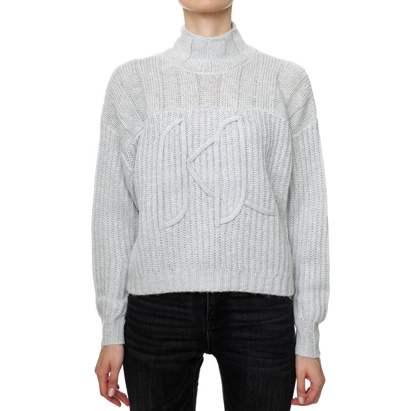 Ženski džemper Karl Lagerfeld Chunky Kl Soutache Turtleneck
