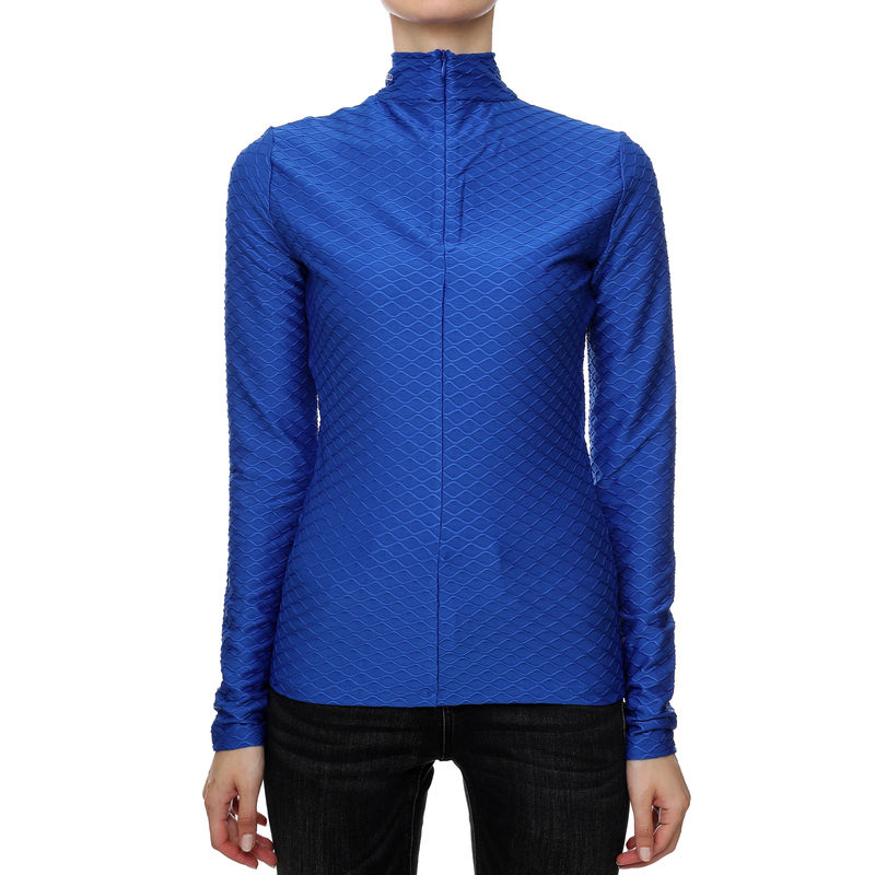 Ženski top Karl Lagerfeld L-Slv Texture Mockneck Top