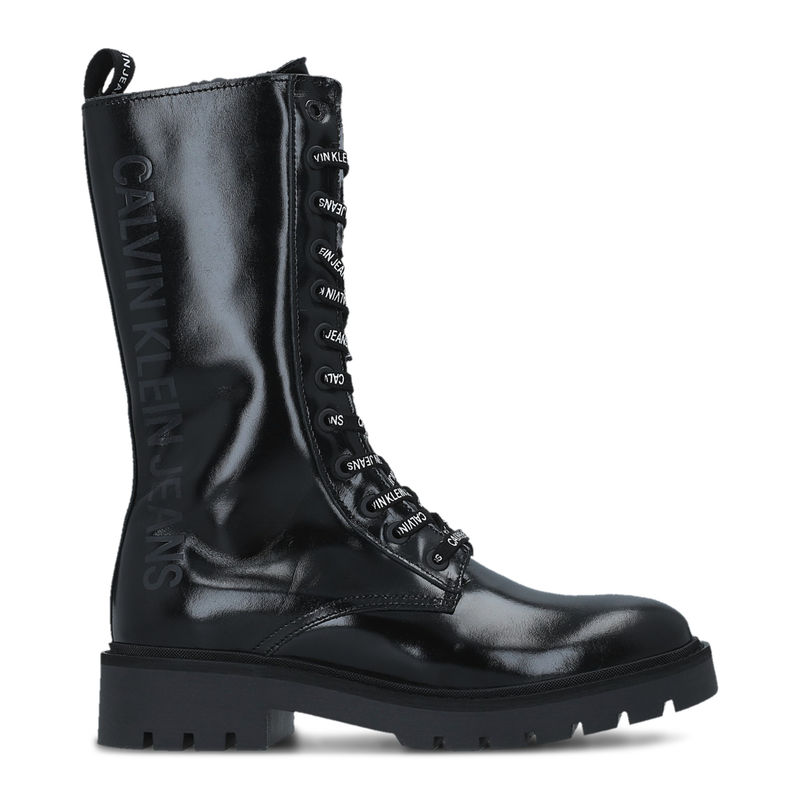 Ženske čizme Calvin Klein COMBAT MID LACEUP BOOT