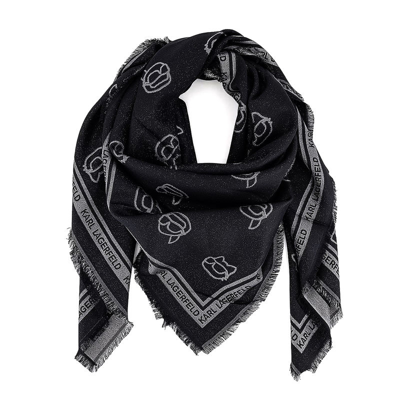 Ženski šal Karl Lagerfeld K/Ikonik 2.0 Lur Jkrd Scarf