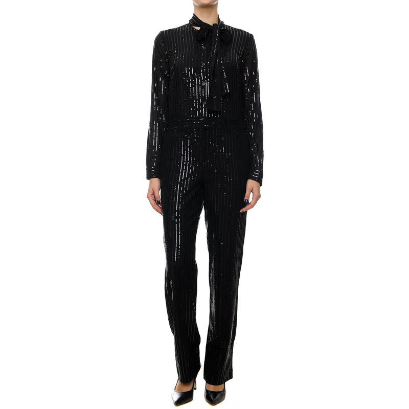 Ženski kombinezon Michael Kors Pinstripe Seq Jumpsuit