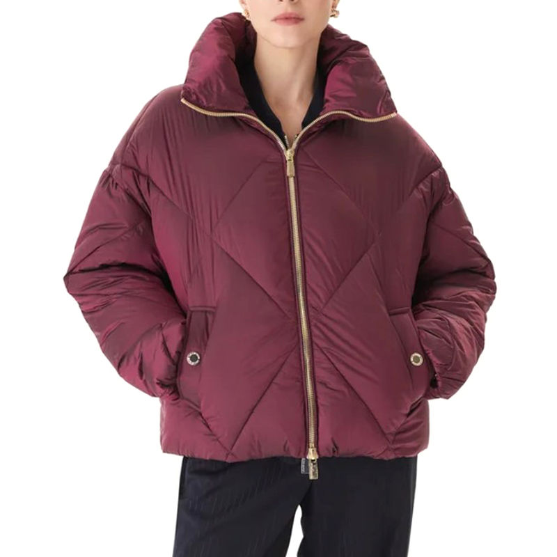 Ženska zimska jakna Lola By maite metallic quilted midi anorak