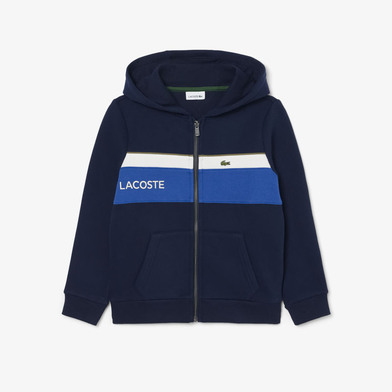 Dečiji duks sa zipom i kapuljačom Lacoste