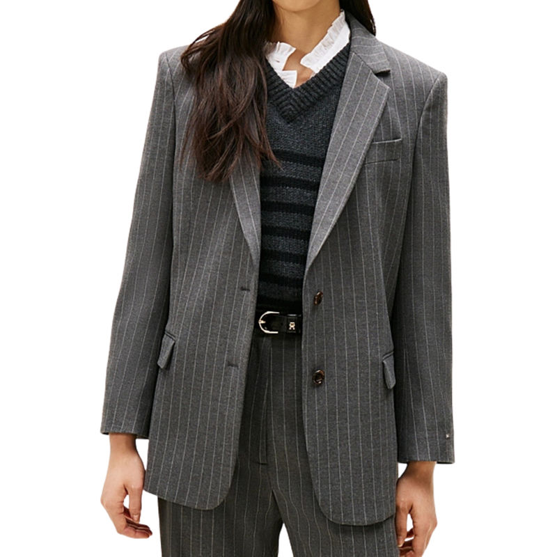 Ženski sako Tommy Hilfiger Pinstripe relaxed blazer