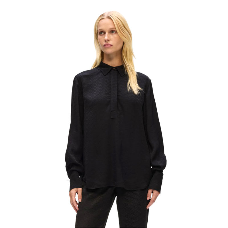 Ženska košulja Karl Lagerfeld logo jacquard fluid blouse