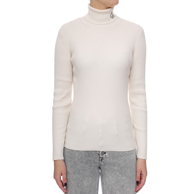 Ženska rolka Calvin Klein RIB ROLL NECK WITH CK