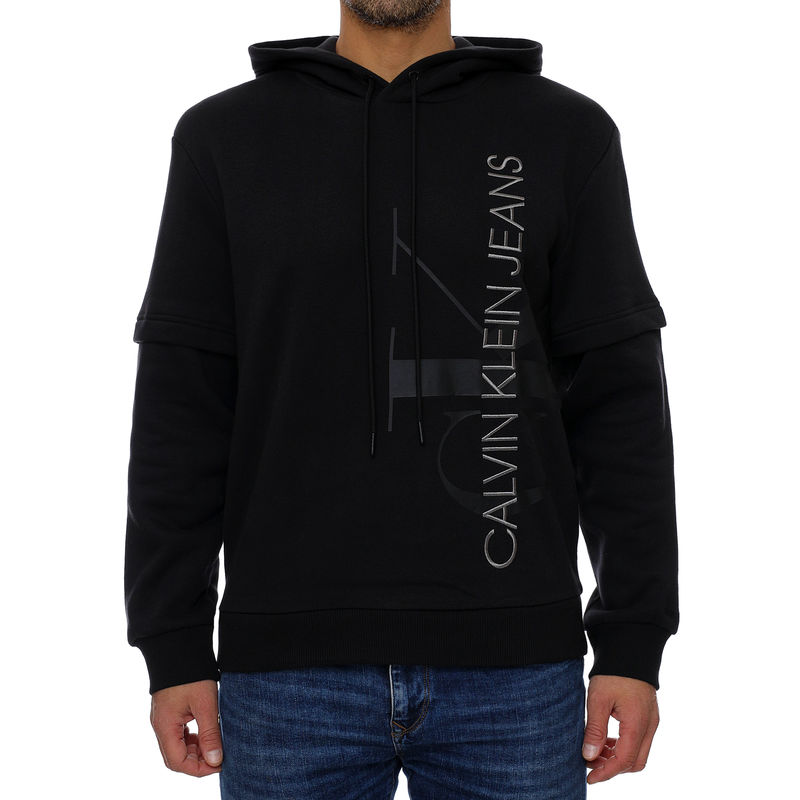Muški duks CALVIN KLEIN DOUBLELAYER VERTICAL PUFF HOODIE