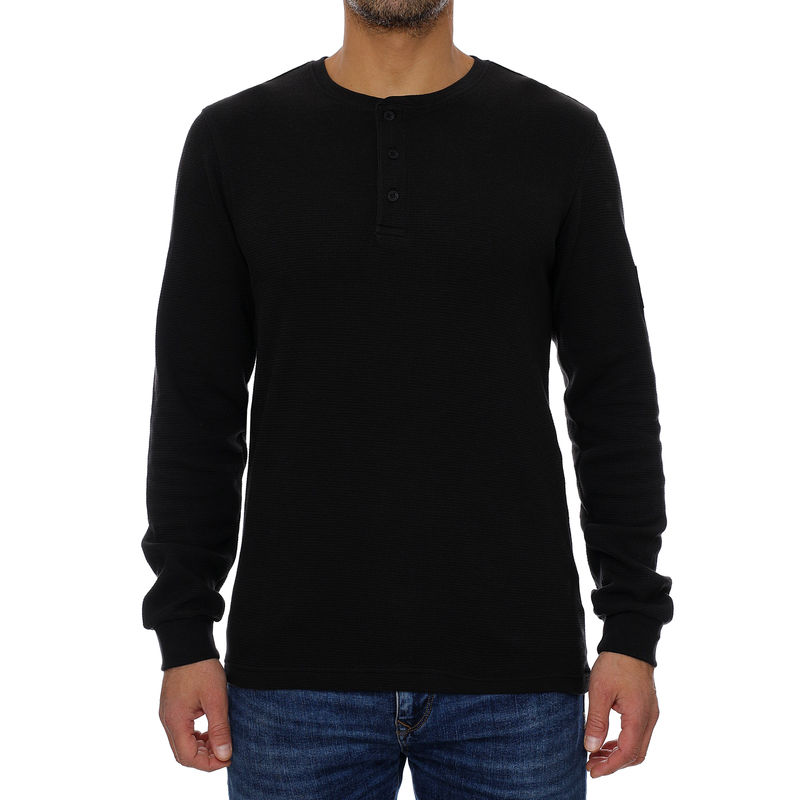 Muški duks CALVIN KLEIN MONOGRAM BADGE WAFFLE LS HENLEY