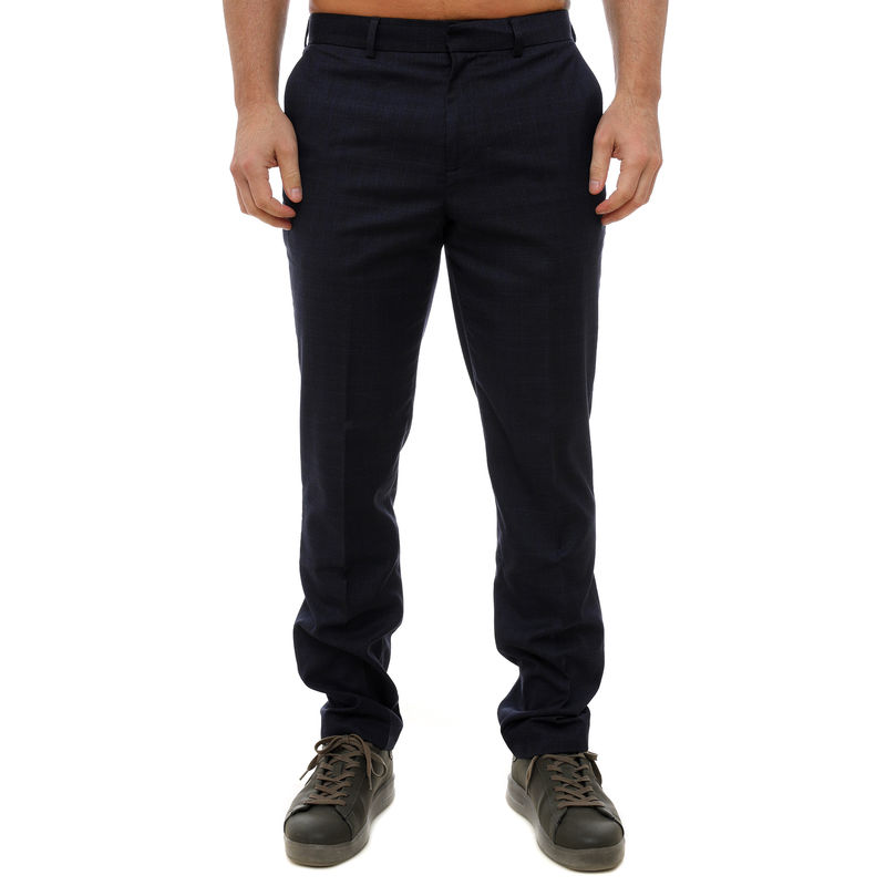 Muške pantalone Calvin Klein Slim viscose blend check trouser