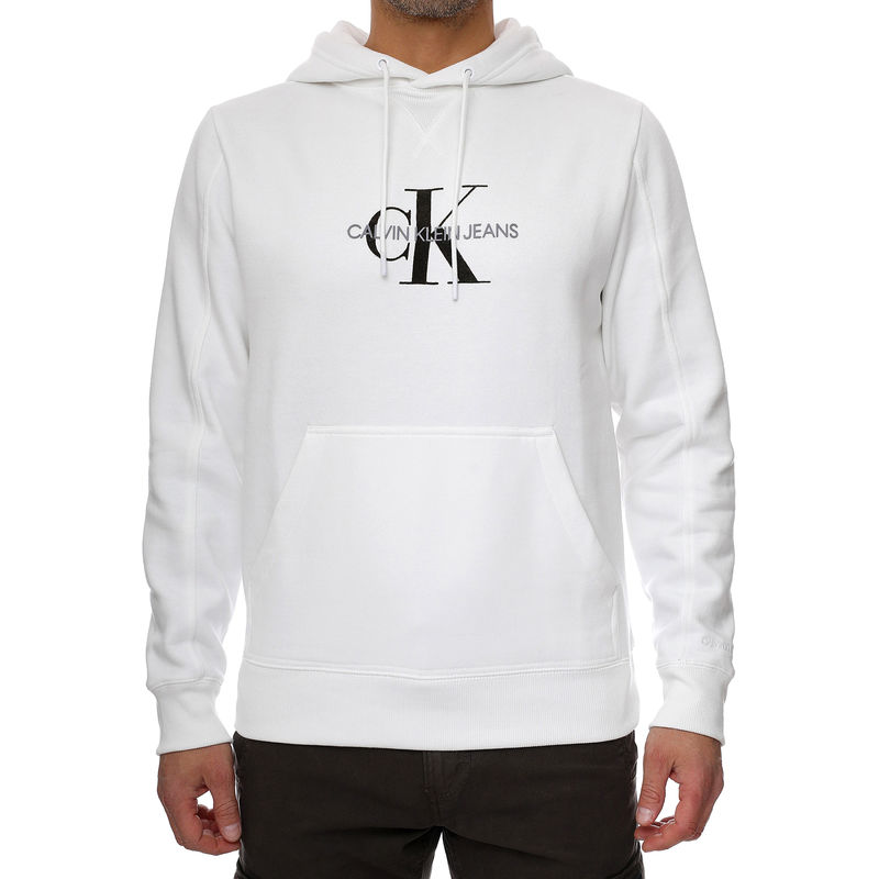 Muški duks Calvin Klein ARCHIVAL MONOGRAM FLOCK HOODIE