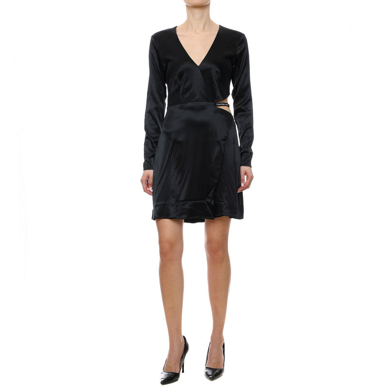 Ženska haljina Calvin Klein Waist Logo Cut Out dress