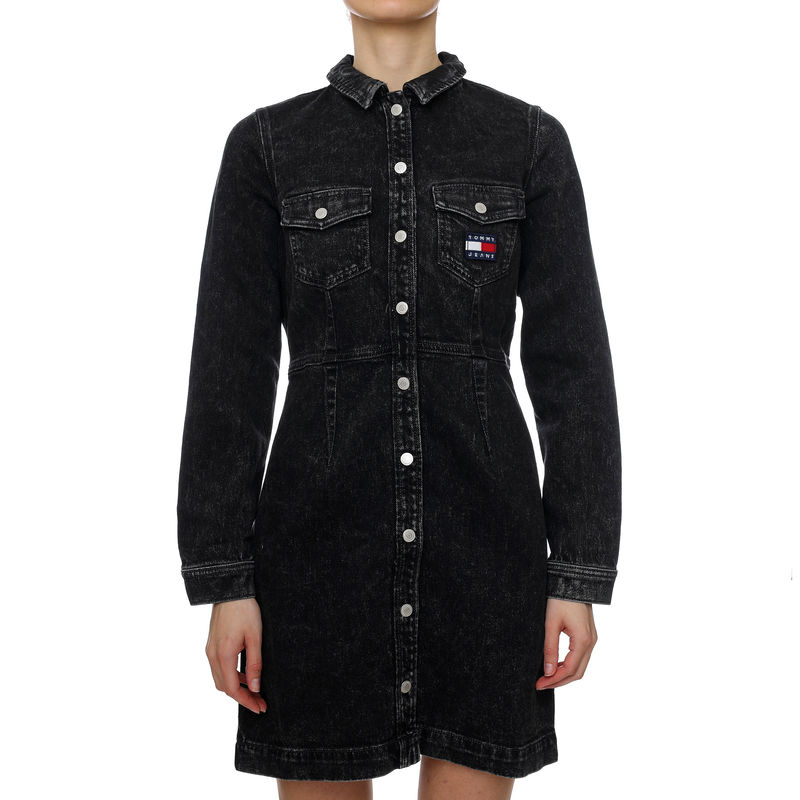 Ženska haljina Tommy Hilfiger SLIM DENIM DRESS CF6