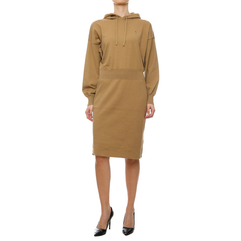 Ženska haljina Tommy Hilfiger SORONAPENCIL HOODIE DRESS