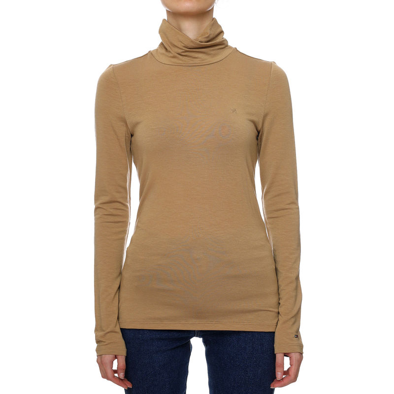 Ženska rolka Tommy Hilfiger SLIM SOFT TENCEL ROLL NECK TOP