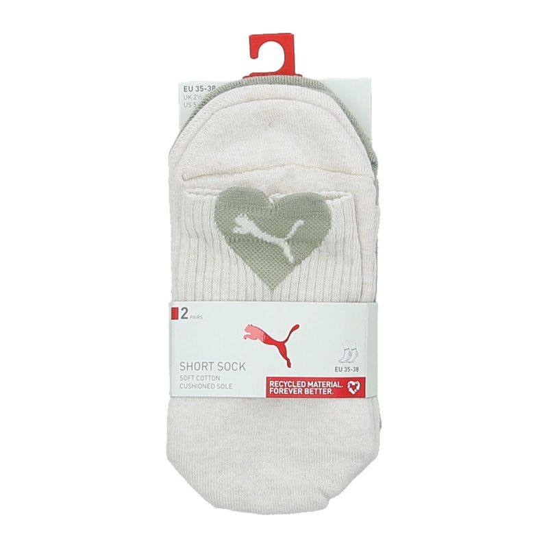 Ženske čarape Puma Women heart logo short crew 2p
