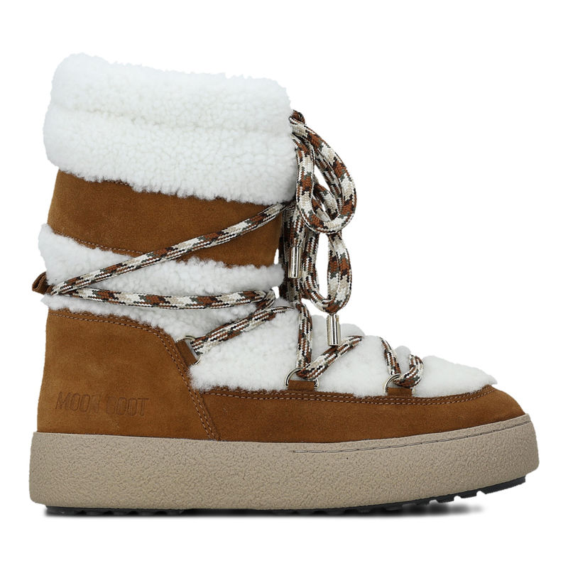 Ženske čizme Moon Boot Ltrack Shearling Whisky/Off White