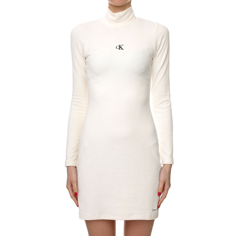 Ženska haljina Calvin Klein VELVET RIB DRESS