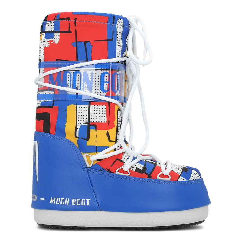 Dečije čizme Moon Boot JR BOY ABSTRACT ROYAL BLUE YELLOW