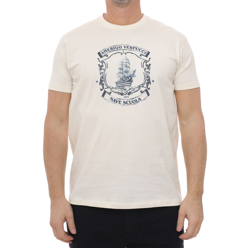 Muška majica Marina Militare T-Shirt M/M Panna