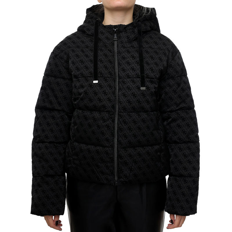 Ženska jakna Guess Daisy Puffer Logo Flock