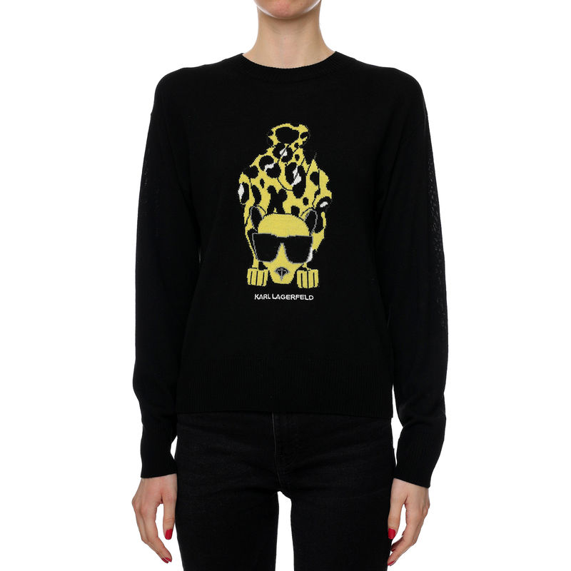 Ženski duks Karl Lagerfeld IKONIK ANIMAL SWEATER
