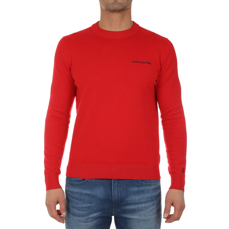 Muški džemper Calvin Klein INSTIT CHEST LOGO CN SWEATER