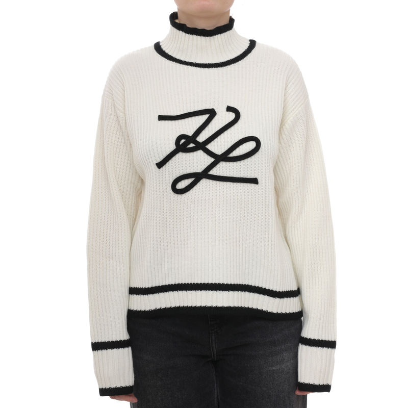Ženska rolka Karl Lagerfeld soutache autograph knit