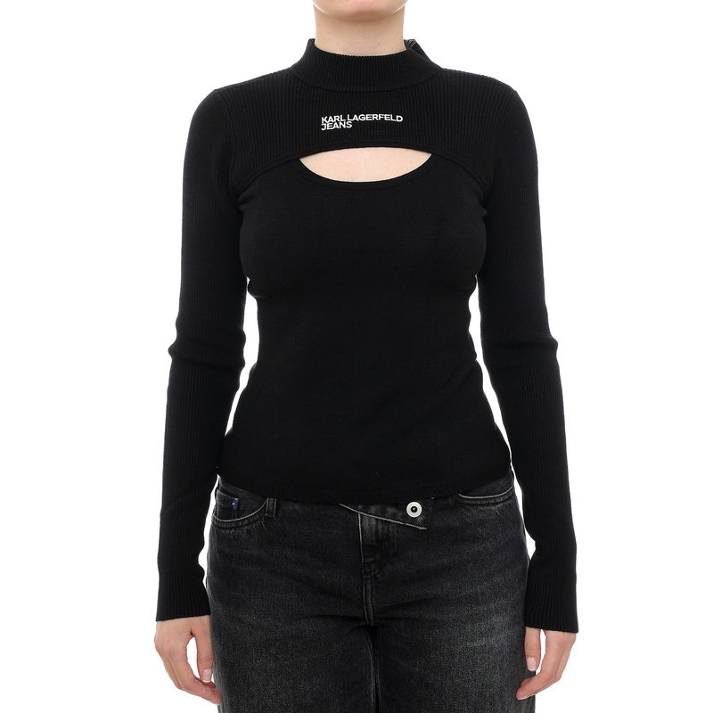 Ženski džemper KLJ Cut out mock neck sweater