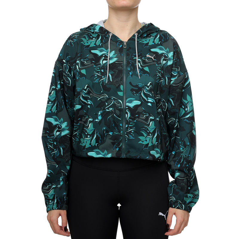 Ženski šuškavac Puma W green terrains woven jacket - aop