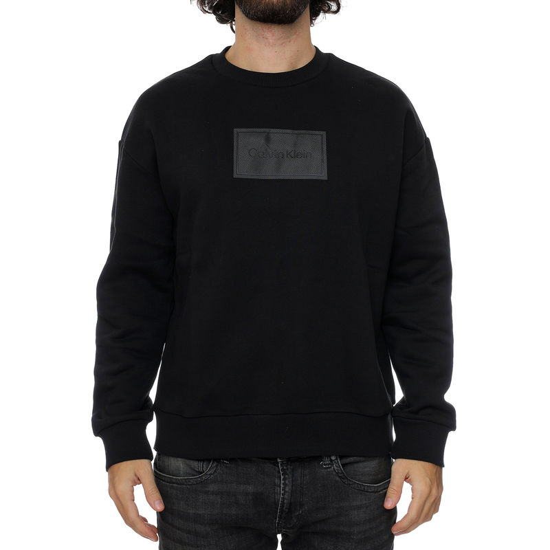 Muški duks Calvin Klein Textured Logo Box Comfort Crew