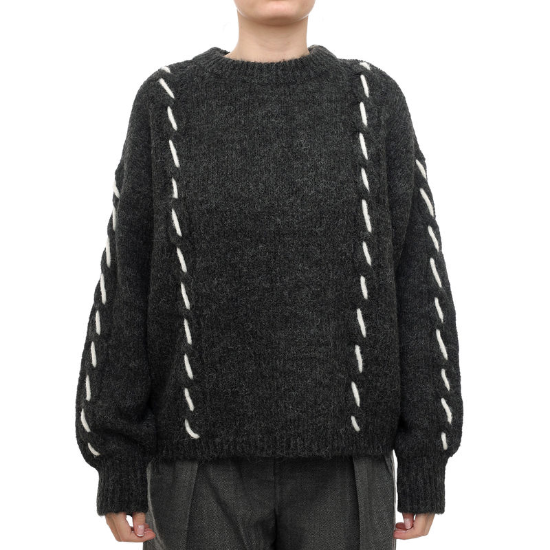 Ženski džemper Vero Moda Ilina o-neck handstitch pullover