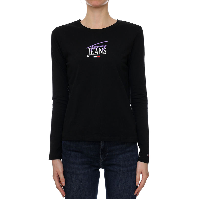 Ženska majica Tommy Hilfiger SLIM ESSENTIAL LOGO 1 LS BDS