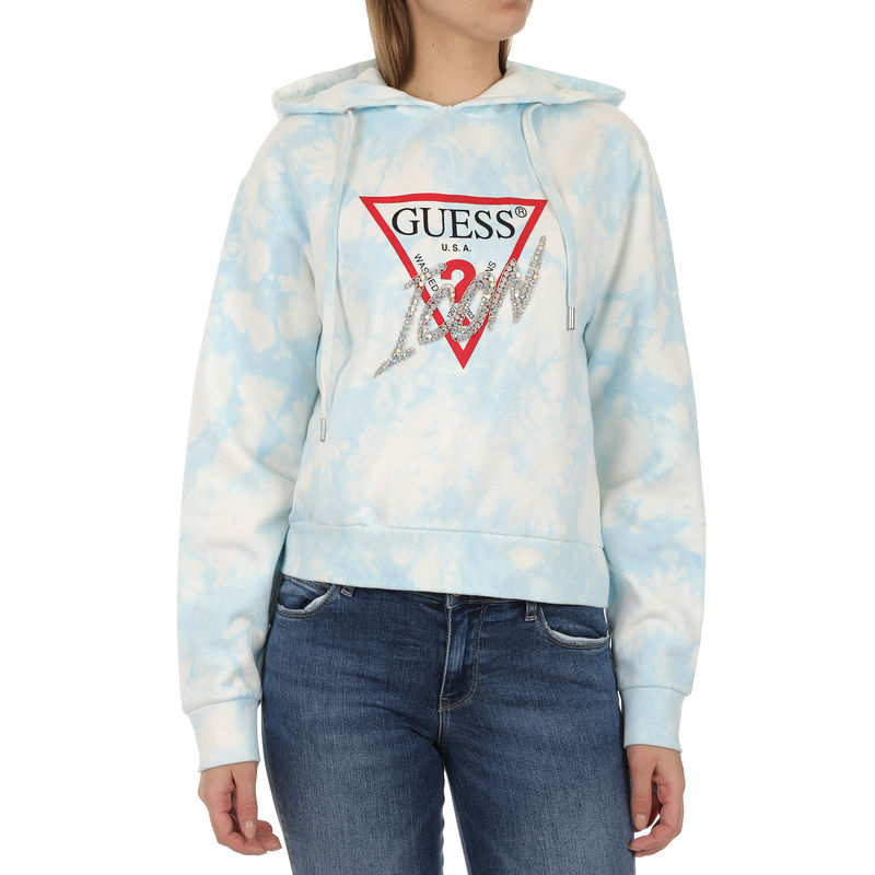 Ženski duks Guess HOOD ICON FLEECE