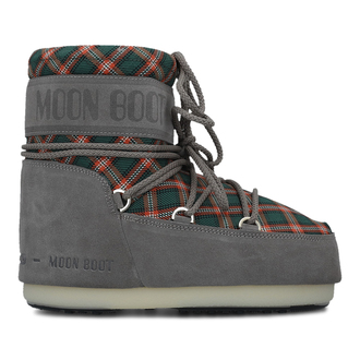 Ženske čizme Moon Boot Mars Suede/Tartan Taupe/Green/Red
