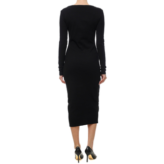 Ženska haljina Calvin Klein Label Long Sleeve Rib Dress