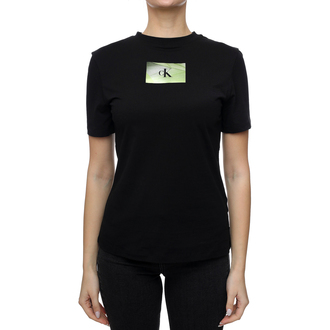 Ženska majica Calvin Klein Illuminated Box Logo Slim Tee