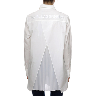 Ženska košulja Karl Lagerfeld Pleated Back Tunic Shirt