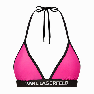 Ženski kupaći gornji deo Karl Lagerfeld Triangle W/ Logo Elastic